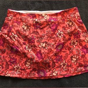 Womens Lands End Swim skirt, NWT. Peach/pink/purple. Size 12.